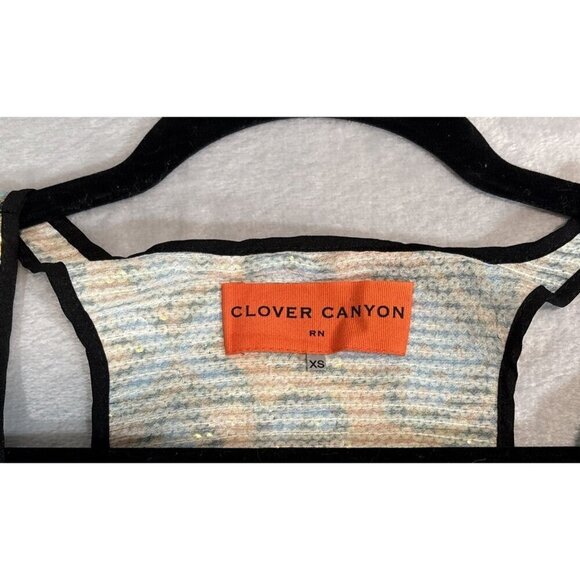 Clover Canyon Sequins Racer-Back Tank-Top Women's Sz XS Colorful Geometric Print - Picture 5 of 5